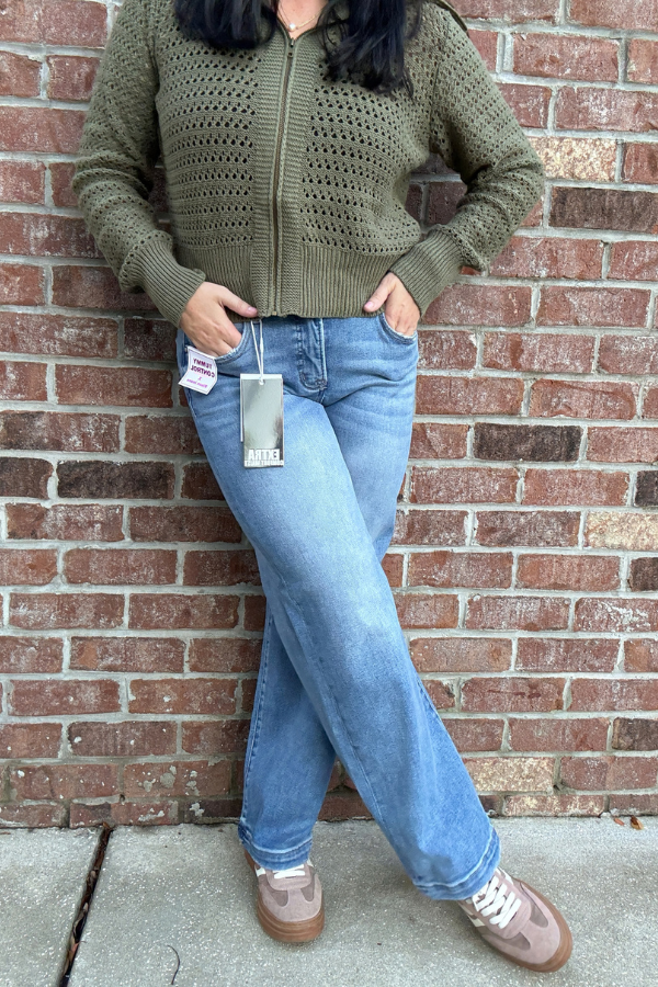 Risen Mid Rise Wide Leg Jeans - Shop Ravel
