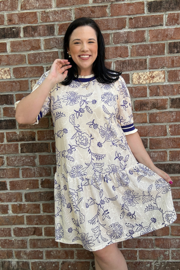 Printed Lace Dress - Shop Ravel