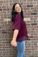 Tell Me About It Top - Burgundy