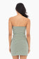Drawstring Tube Top-Striped