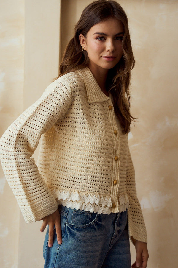Wooden Button Cardigan