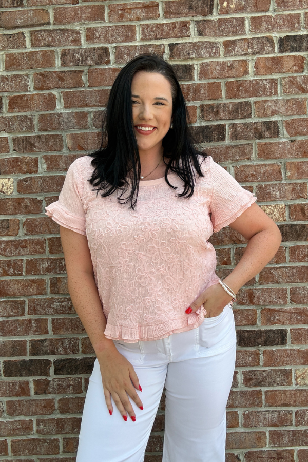 Textured Floral Top - Shop Ravel