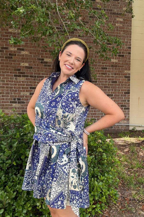 Patchwork Print Dress
