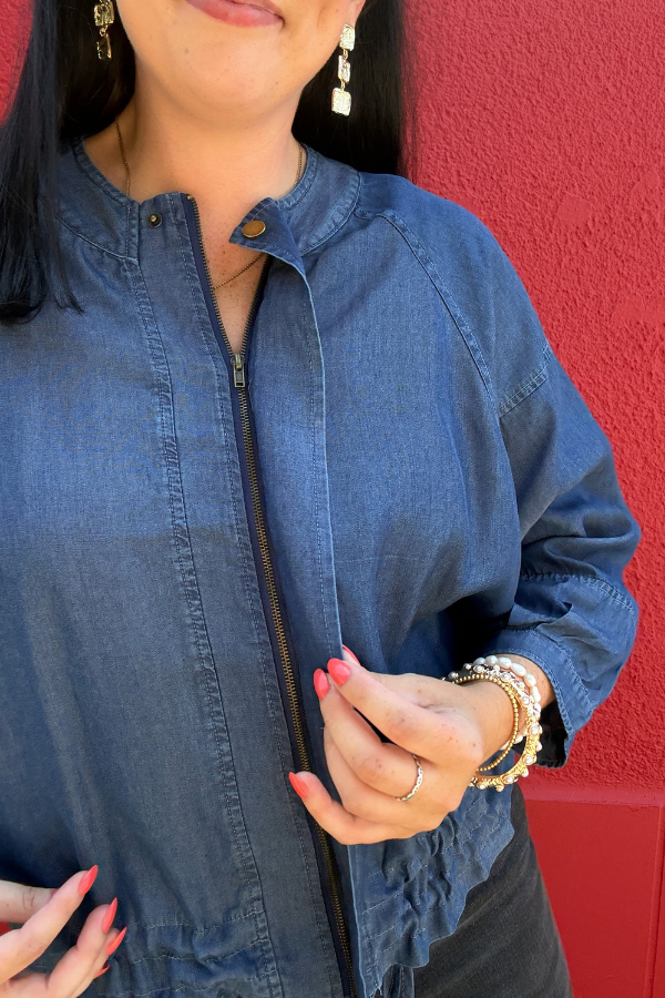 Denim Blue Light Weight Jacket - Shop Ravel