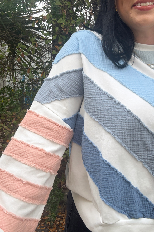 Textured Stripe Pullover