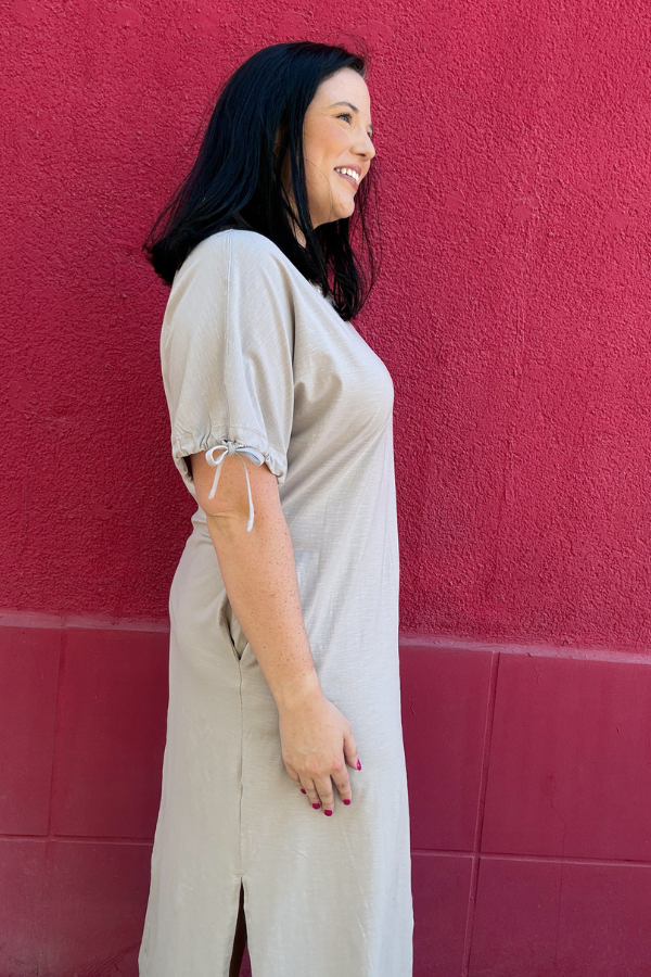Dove Gray Midi Dress - Shop Ravel