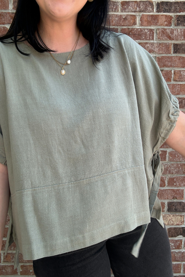 Linen Sage Top - Shop Ravel