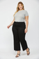 Mica Black Wide Leg Crop Jeans