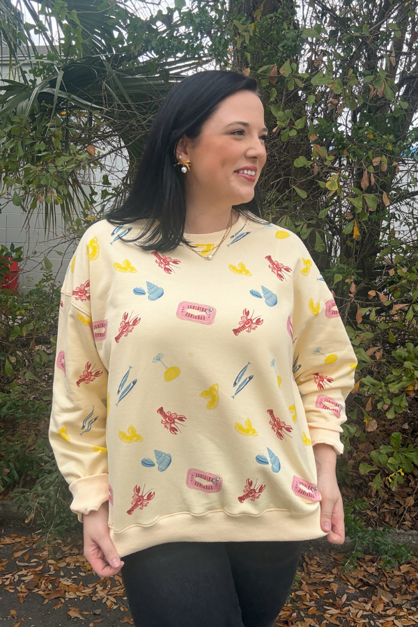 Sea Print Sweatshirt - Shop Ravel