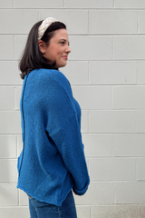 Asymmetric Sweater- Blue