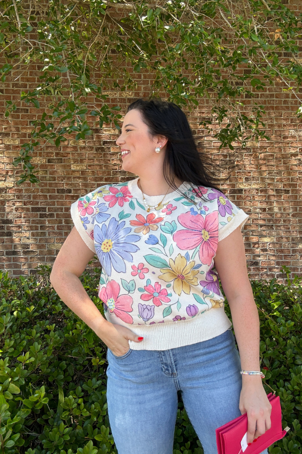 Floral Artwork Top - Shop Ravel