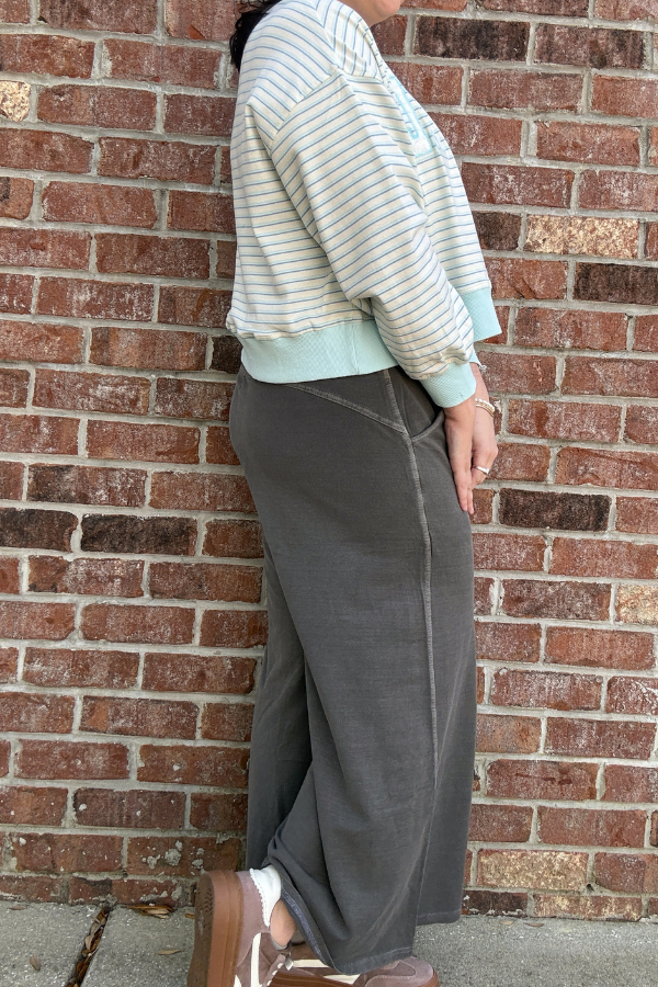 Pigment Dye Pants - Ash Black