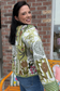 Contrast Trim Quilted Kimono Jacket