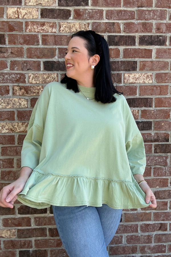 Ruffled Bottom Top