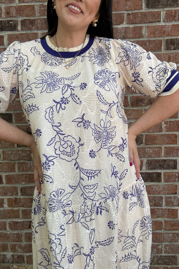 Printed Lace Dress - Shop Ravel
