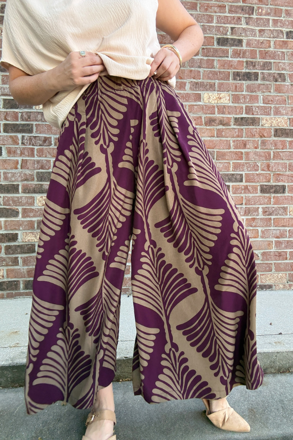 Bold Botanicals Wide Leg Pants