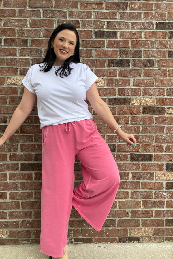 Pigment Dye Pants - Pink - Shop Ravel