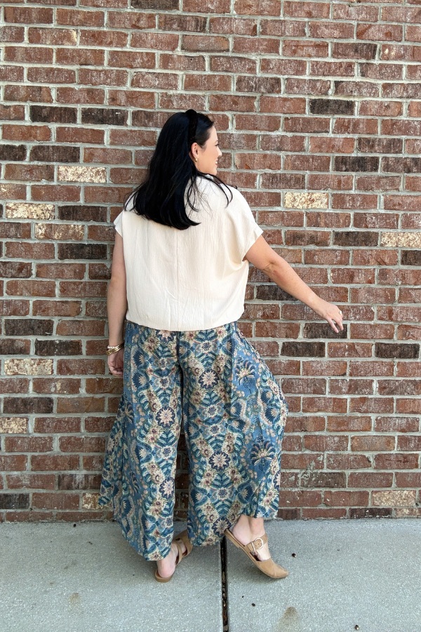Bohemian Bloom Wide Leg Pants
