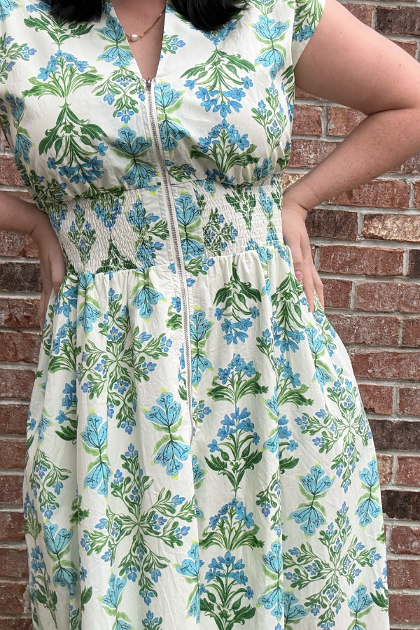 Smocked Waist Midi Dress - Shop Ravel