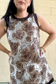 Golden Hour Floral Jacquard Mini Dress