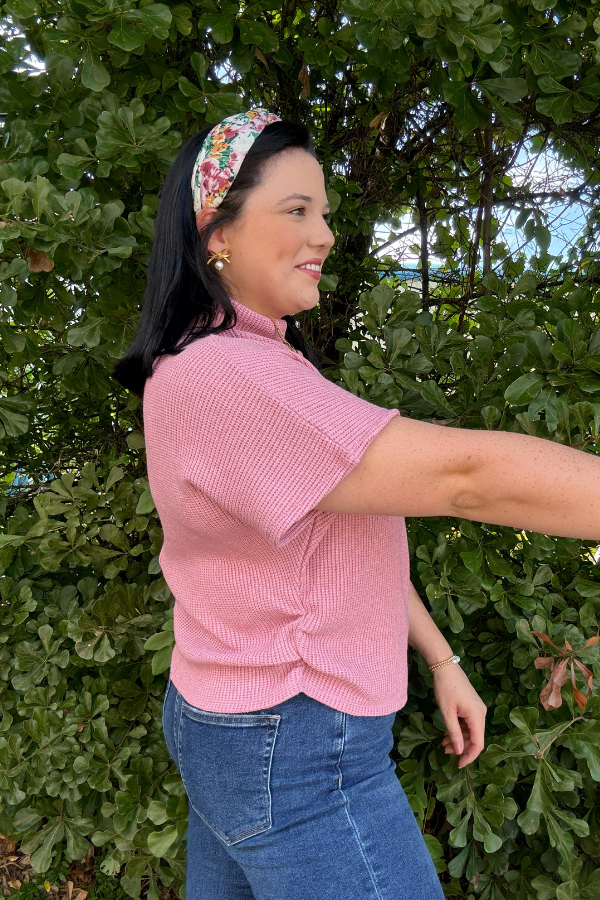 Mock Up Sweater- Rose