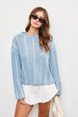 Striped Weave Sweater