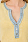 Washed Sleeveless Henley Top - Yellow - Shop Ravel