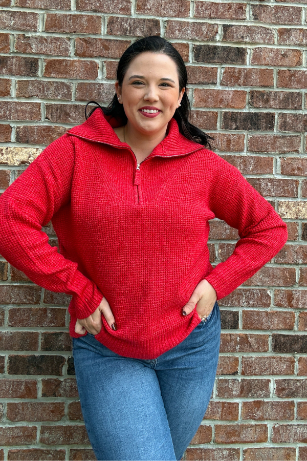 Ruby Quarter Zip Sweater