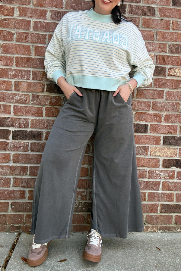 Pigment Dye Pants - Ash Black