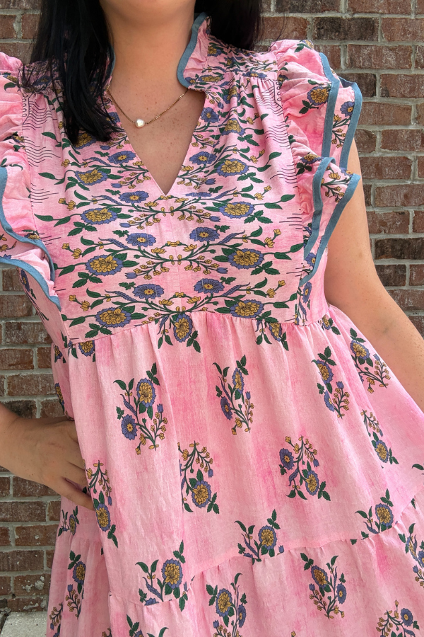 Pink Mix Midi Dress - Shop Ravel