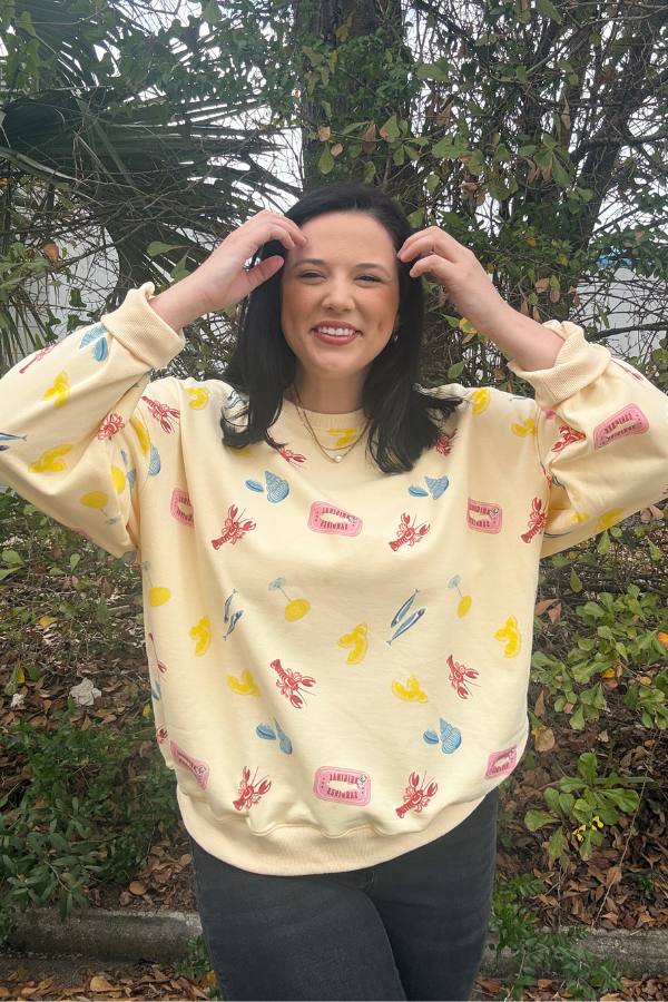 Sea Print Sweatshirt - Shop Ravel