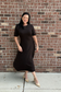 Leaf Jacquard Knit Dress