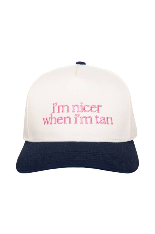 I'm Nicer When I'm Tan Two-Toned Vintage Hats