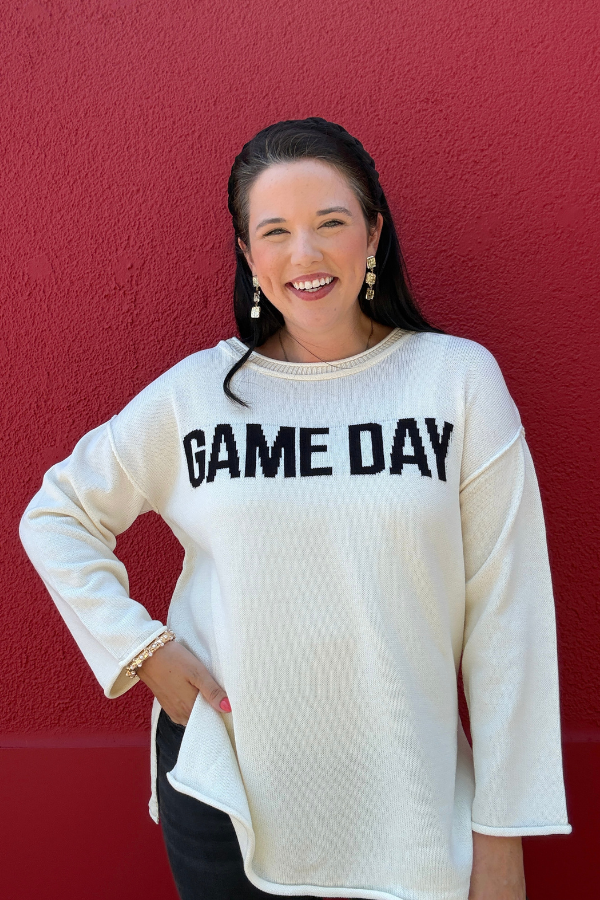 Game Day Graphic Knit Sweater