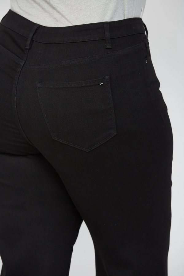 Mica Black Wide Leg Crop Jeans