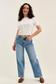 Judy Blue PETITE Mid Rise Tummy Control Vintage Wash Straight Jeans
