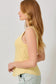 Washed Sleeveless Henley Top - Yellow - Shop Ravel