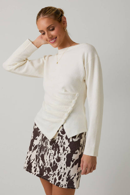 Button Detail Sweater