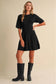 Short Sleeve Flare Mini Dress