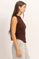 Seam Detail Tank Top- Brown - Shop Ravel