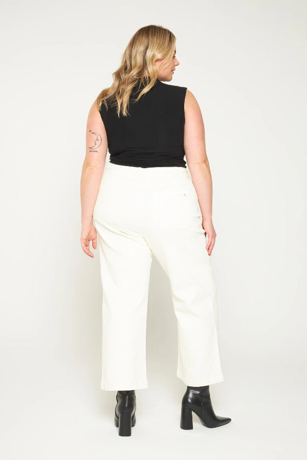 Mica White Wide Leg Jeans