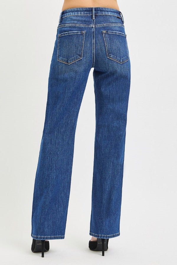 Risen Tummy Control High Rise Straight Leg Jean