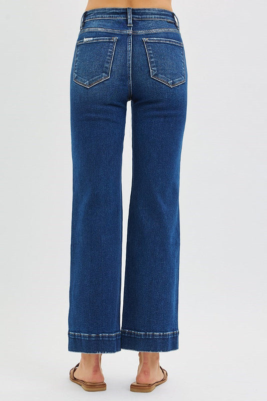 Risen Straight Leg Jeans