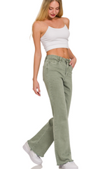 FULL LENGTH Back at It Pants -Olive