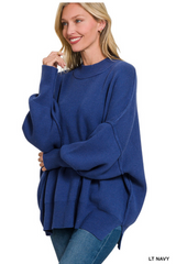 Sideline Sweater-Navy