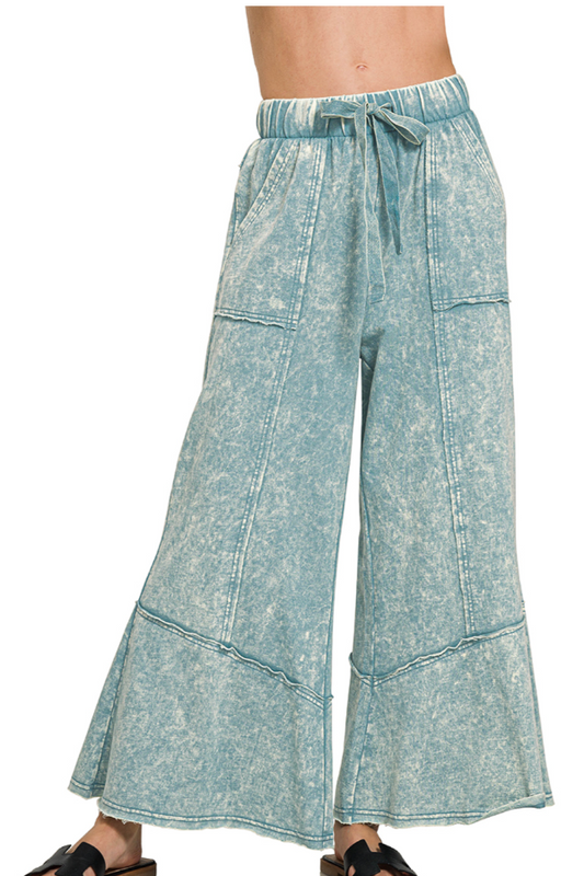 Subtle Flare Pants- Ash Blue