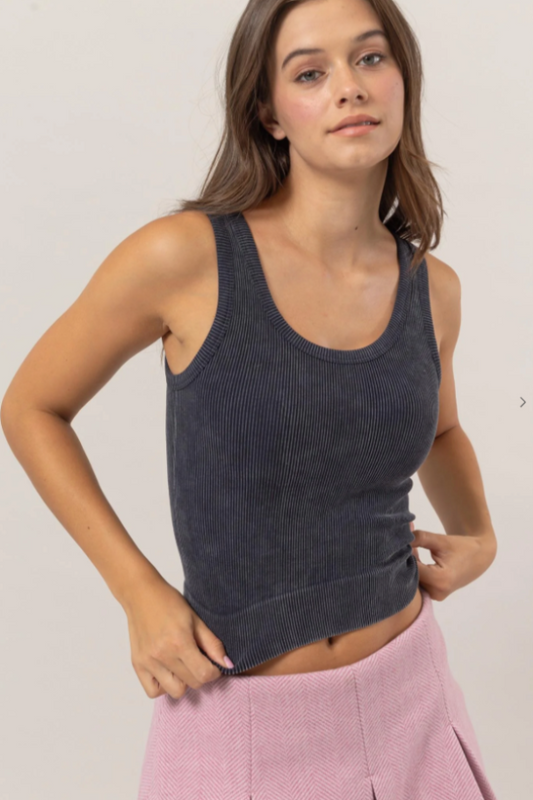 Washed Seamless Tank Top