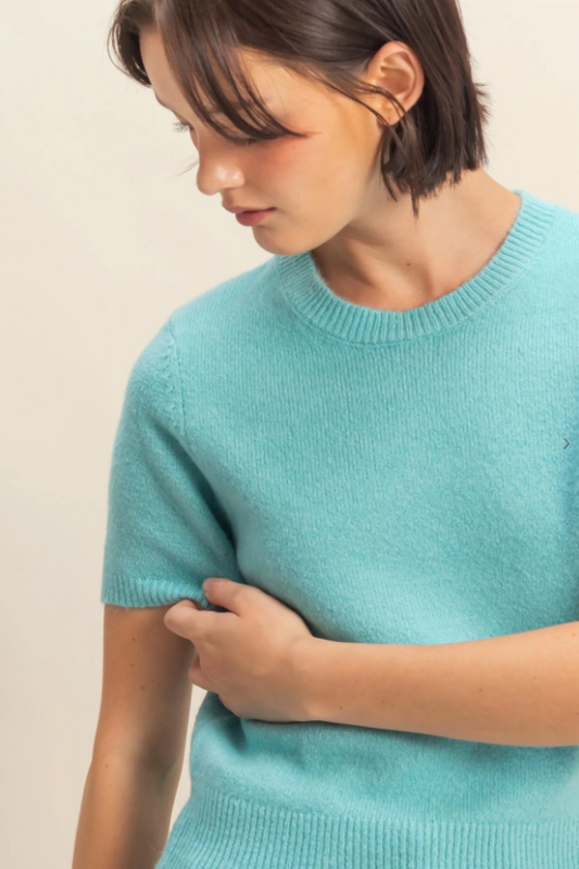 Short Sleeve Sweater Top