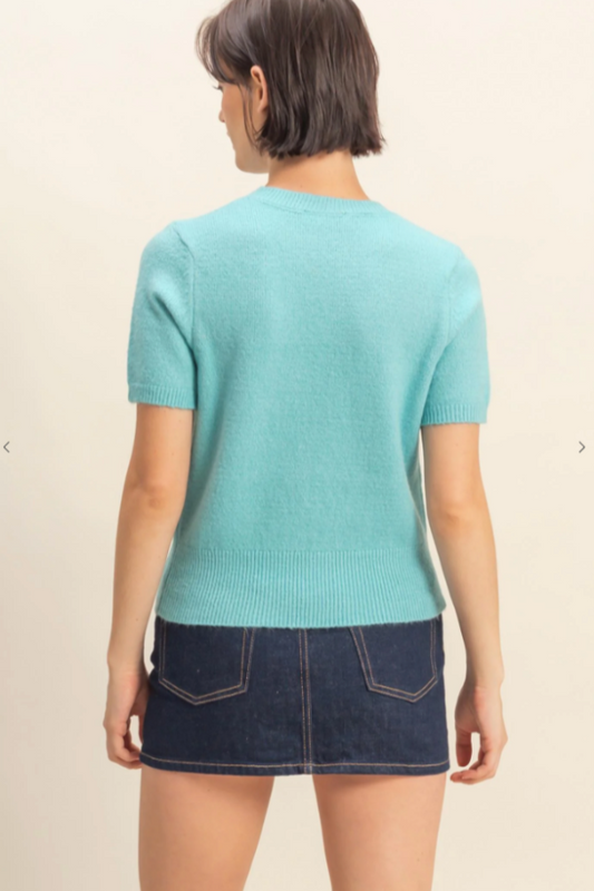 Short Sleeve Sweater Top