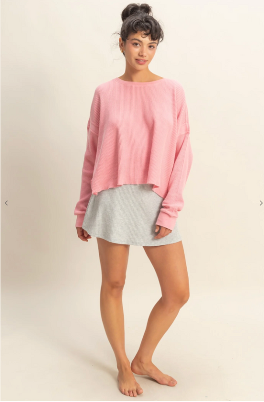 Open Back Top- Pink
